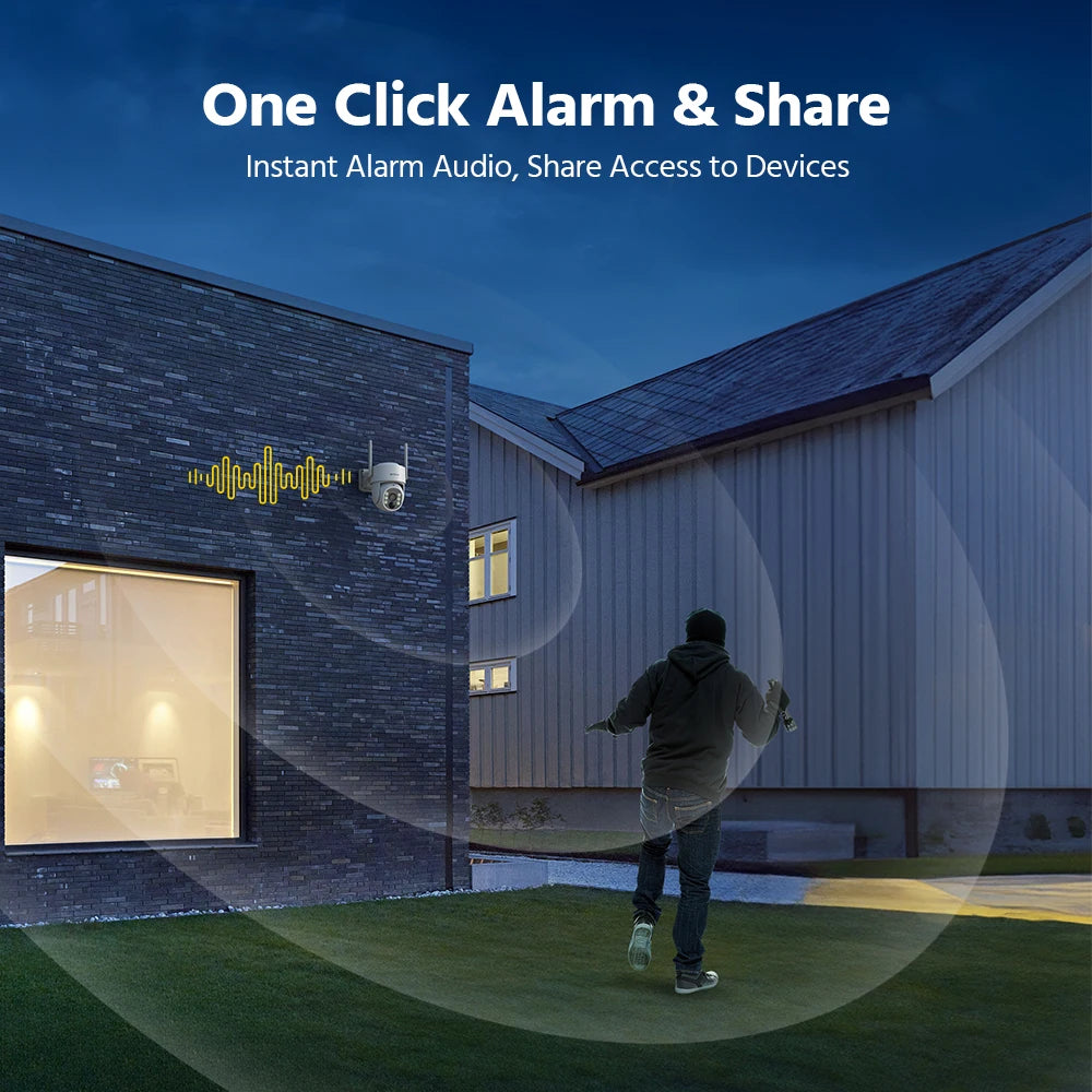 ANNKE 4MP Solar Battery Powered Wireless Security Camera 4MP Color Night Vision 2.4Ghz WiFi PIR Motion Outdoor IP Camera
