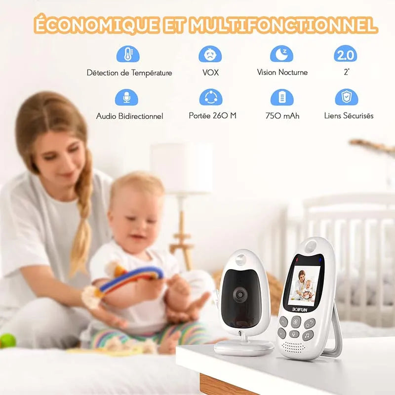 BOIFUN 480P Baby Monitor Camera With Night Vision VOX
