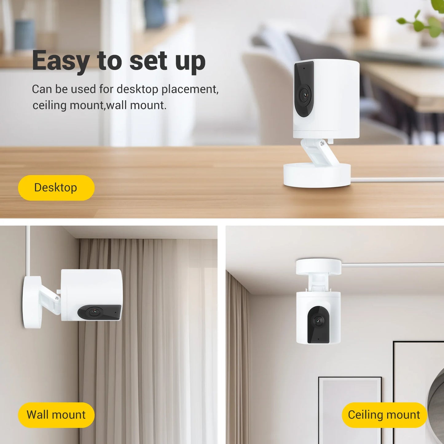 BoyKeep Indoor Security Baby Camera  Home Security Wifi 1080P Pet Dog 2-Way Talk Camera with Phone App Motion Detection  K11