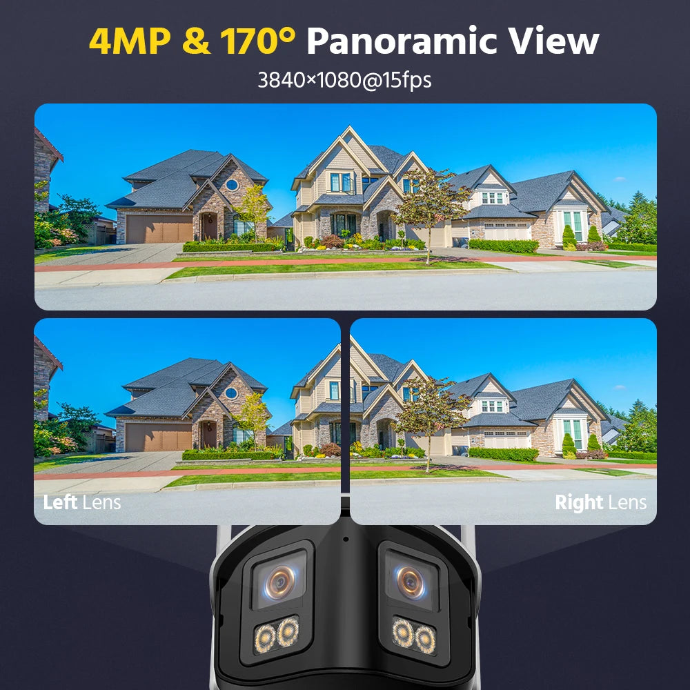 ANNKE 4MP Wifi security camera 4CH Wireless NVR 1/2/3/4PCS 4MP wifi camera outdoor Two Way Audio 64GB TF Dual Lens poe cameras