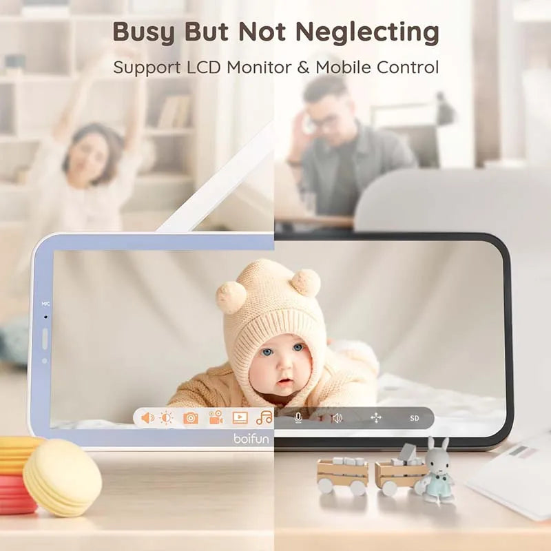 BOIFUN Baby Monitor With 1080P WiFi, App, Motion Tracking