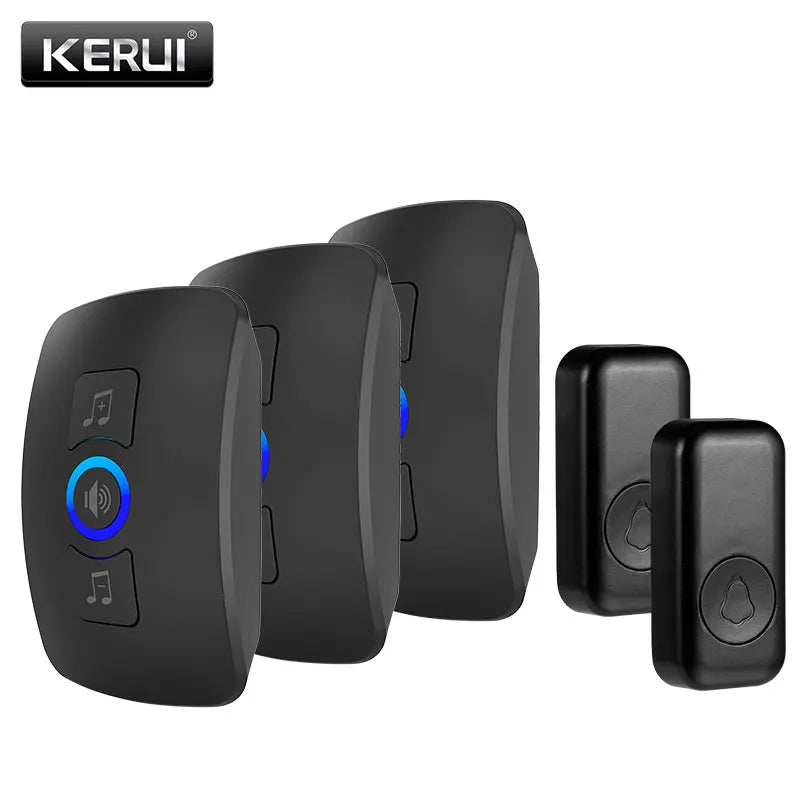 Wireless Doorbell with Button Door Bell for Smart Home Security 500ft Remote Cordless 60 Chimes 433MHZ 5 Levels Volume