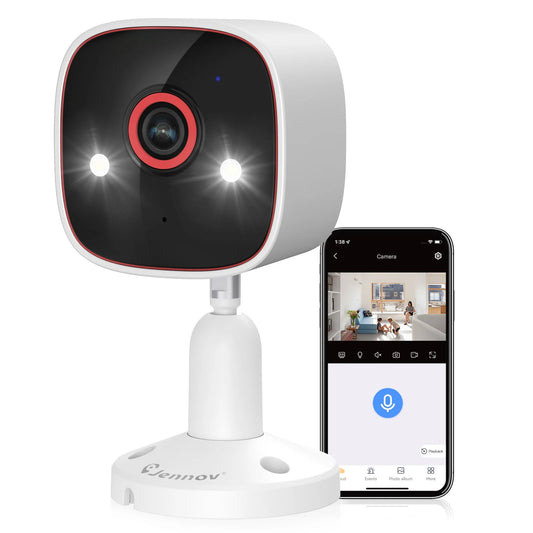 JENNOV Outdoor Indoor 2K WiFi Security Camera With Night Vision