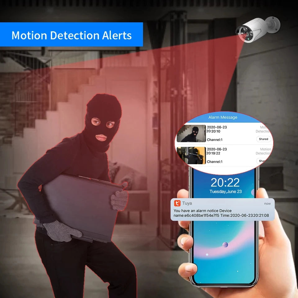 SmartCnet Tuya Onvif 8 Channel NVR H265 Surveillance Recorder