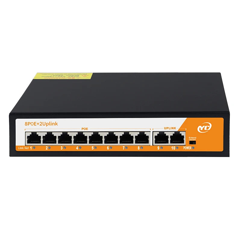 New POE RJ45 Ethernet Switch SFP 48V with for 802.3af/at Uplink Unmanaged Plug and Play,for IP Camera/NVR