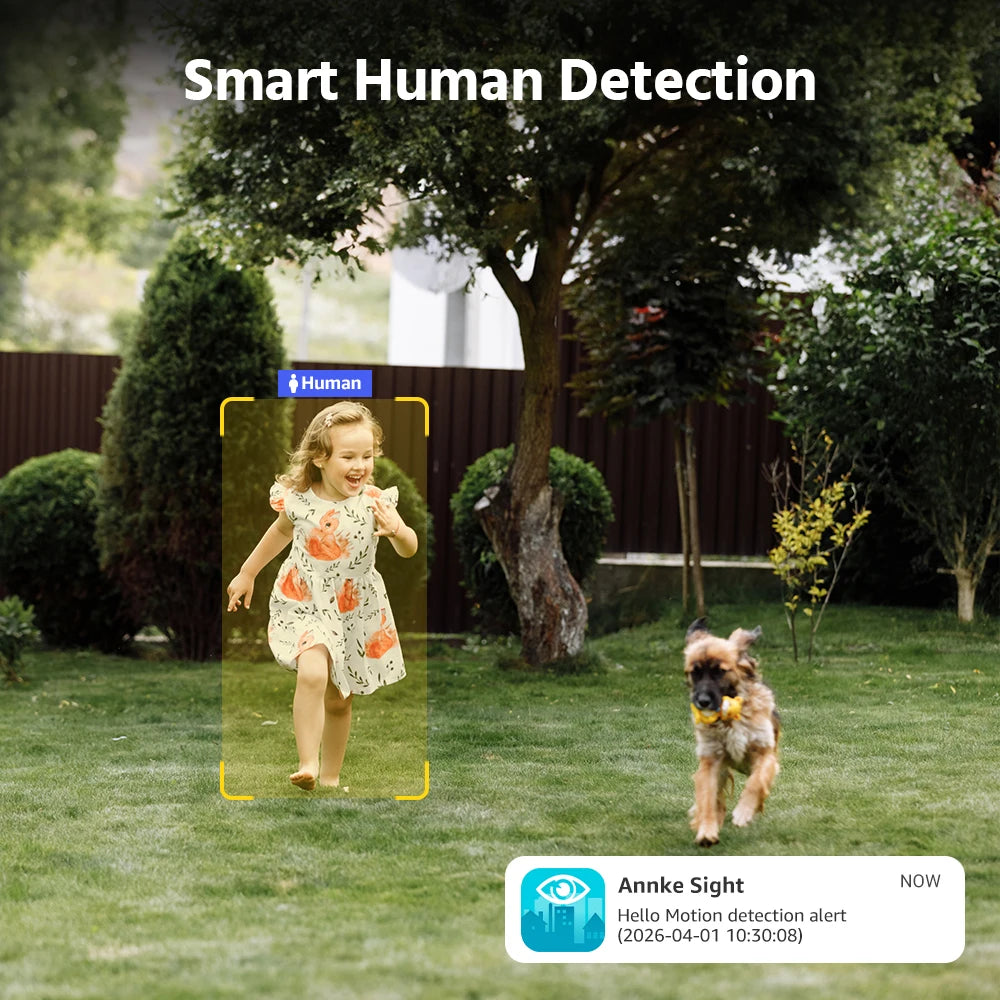 ANNKE 4MP Wifi security camera 4CH Wireless NVR 1/2/3/4PCS 4MP wifi camera outdoor Two Way Audio 64GB TF Dual Lens poe cameras