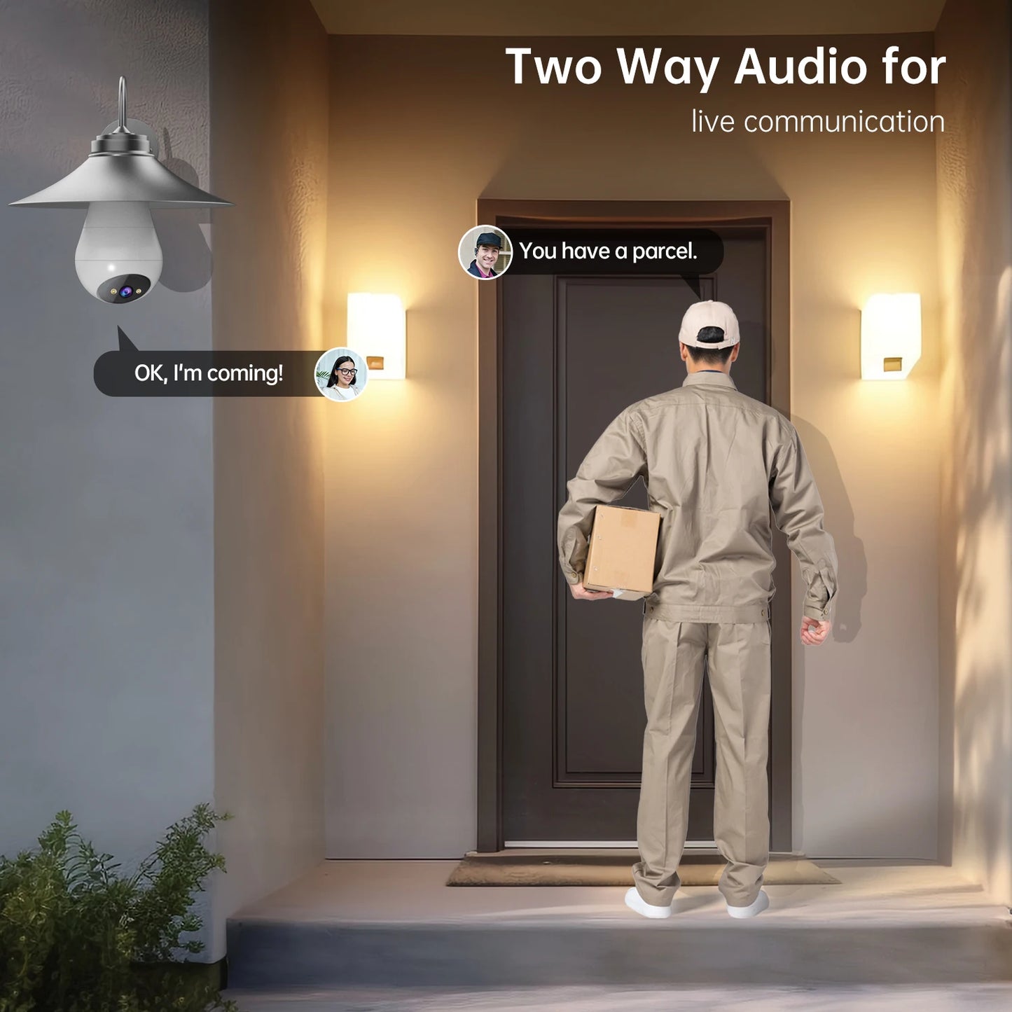 JOOAN 2K WiFi IP Camera E27 Bulb Surveillance Auto Tracking Two Way Audio