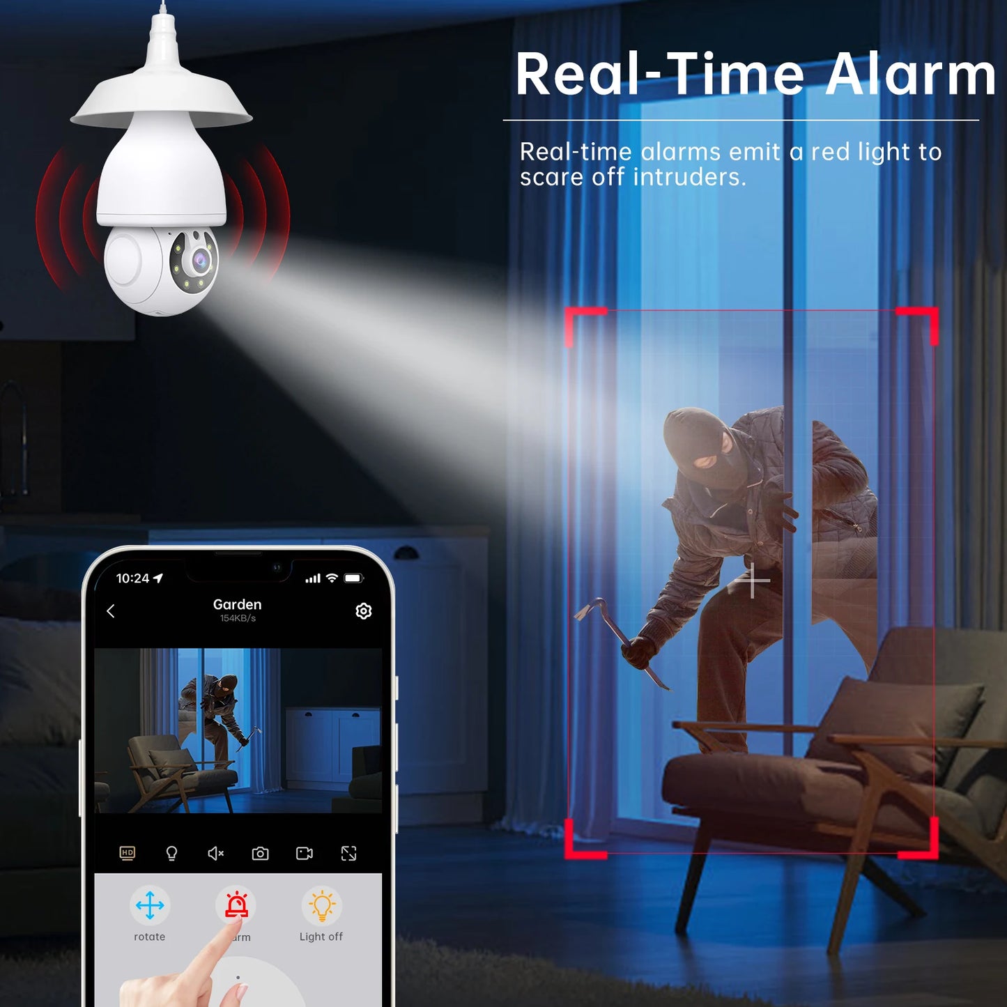 NOAHTEC 3MP Indoor Wireless Security Camera With WiFi