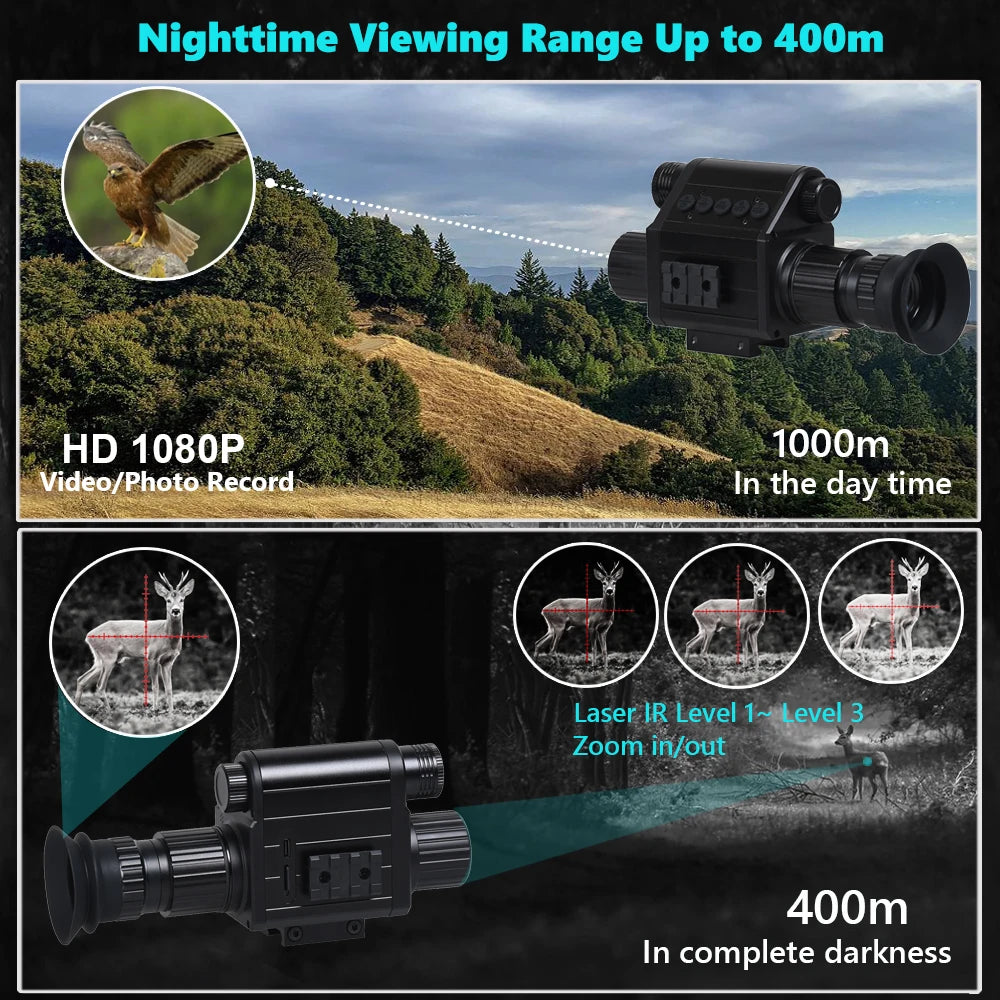 Tensdarcam Megaorei M5 Hunting Monocular 1080P IR 850nm Day Night