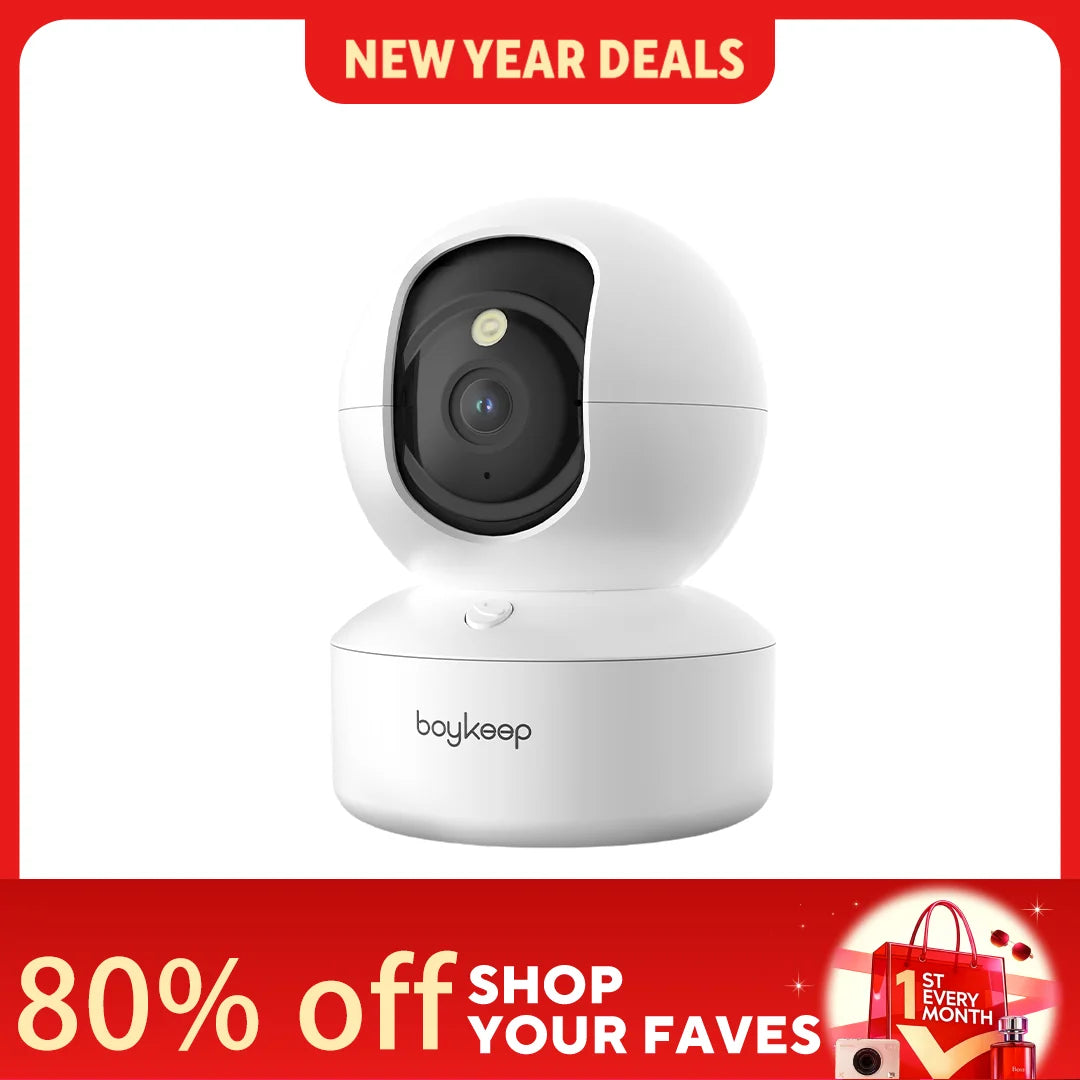 BoyKeep Smart 2K WiFi Indoor Security Camera Night Vision