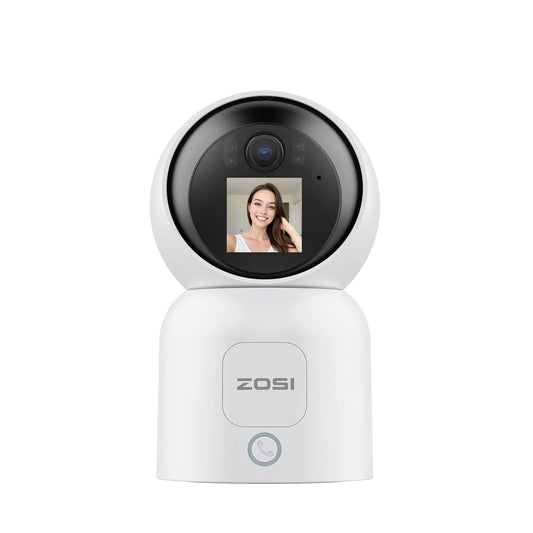 ZOSI C519M 4MP HD Indoor Baby Monitor 1.44 Inch Screen 2.4G/5G WiFi Video Call Auto Tracking Wireless IP Smart Surveillance Cam