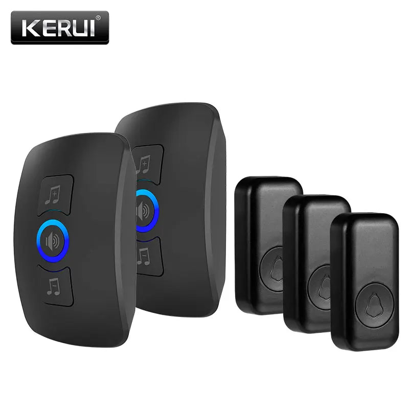 Wireless Doorbell with Button Door Bell for Smart Home Security 500ft Remote Cordless 60 Chimes 433MHZ 5 Levels Volume