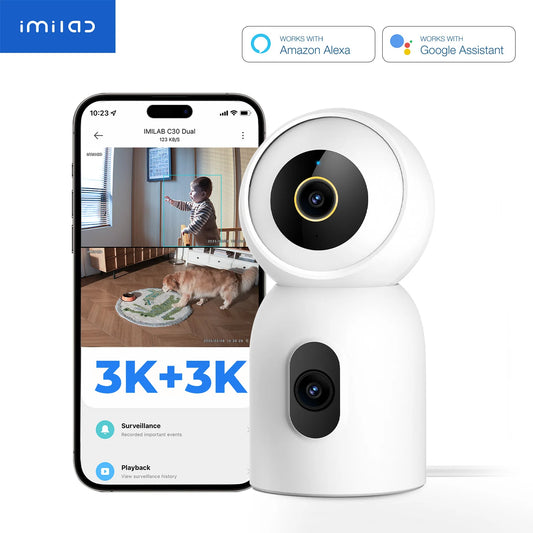 IMILAB C30 Dual 10MP Baby Monitor Smart IP Camera with AI Detection Human Tarcking Color Night Vision Compatible Xiaomi APP