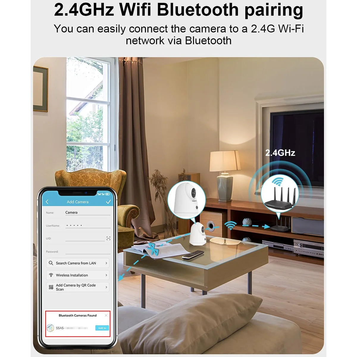 GENBOLT 2K WiFi Indoor House Security Camera Wireless, Pan Tilt Pet Camera with 5000mAh Battery Powered, IP Camera CCTV Nanny Dog Cam Baby Monitor with PIR Detection
