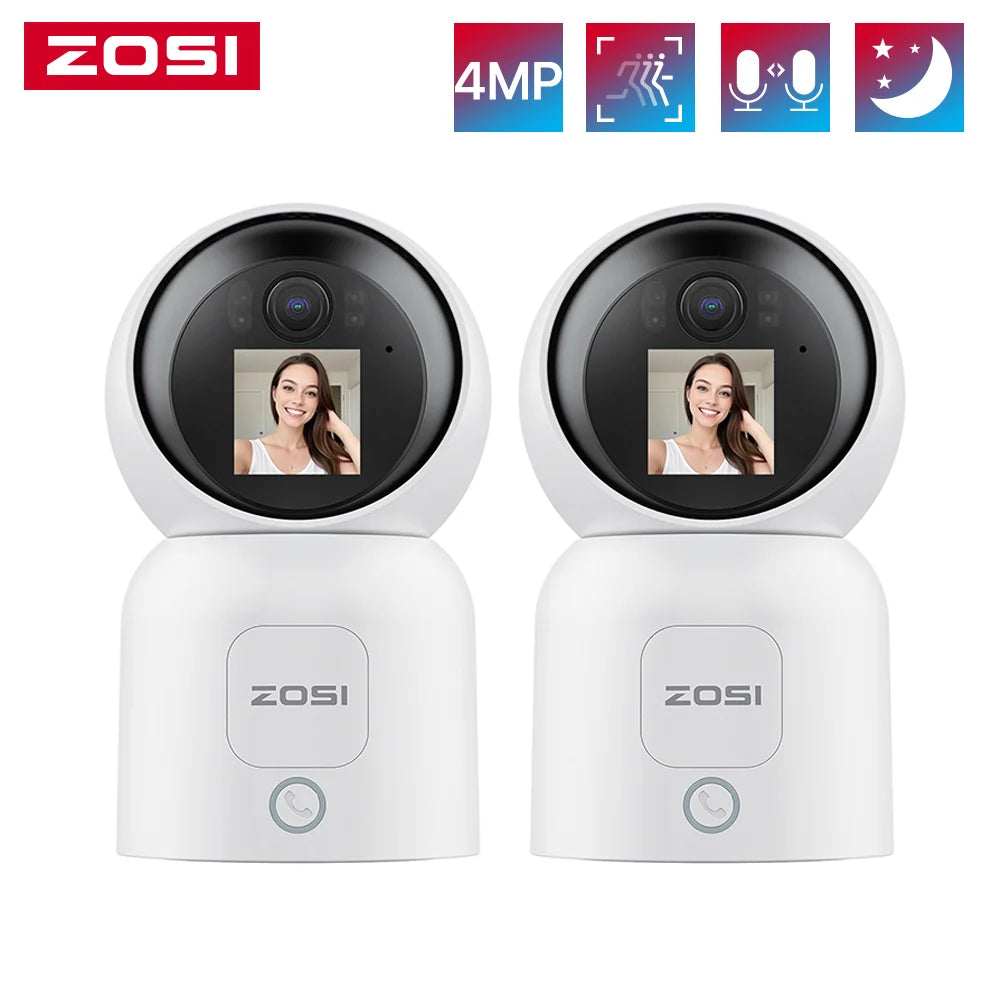 ZOSI C519M 4MP Indoor Baby Monitor With WiFi Video Call Auto Tracking