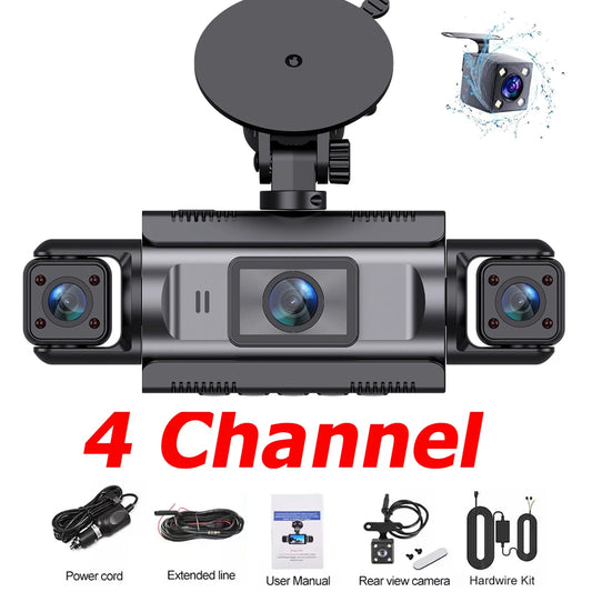 Etymoofox 4-Channel WiFi Dash Cam With 1080p Recording