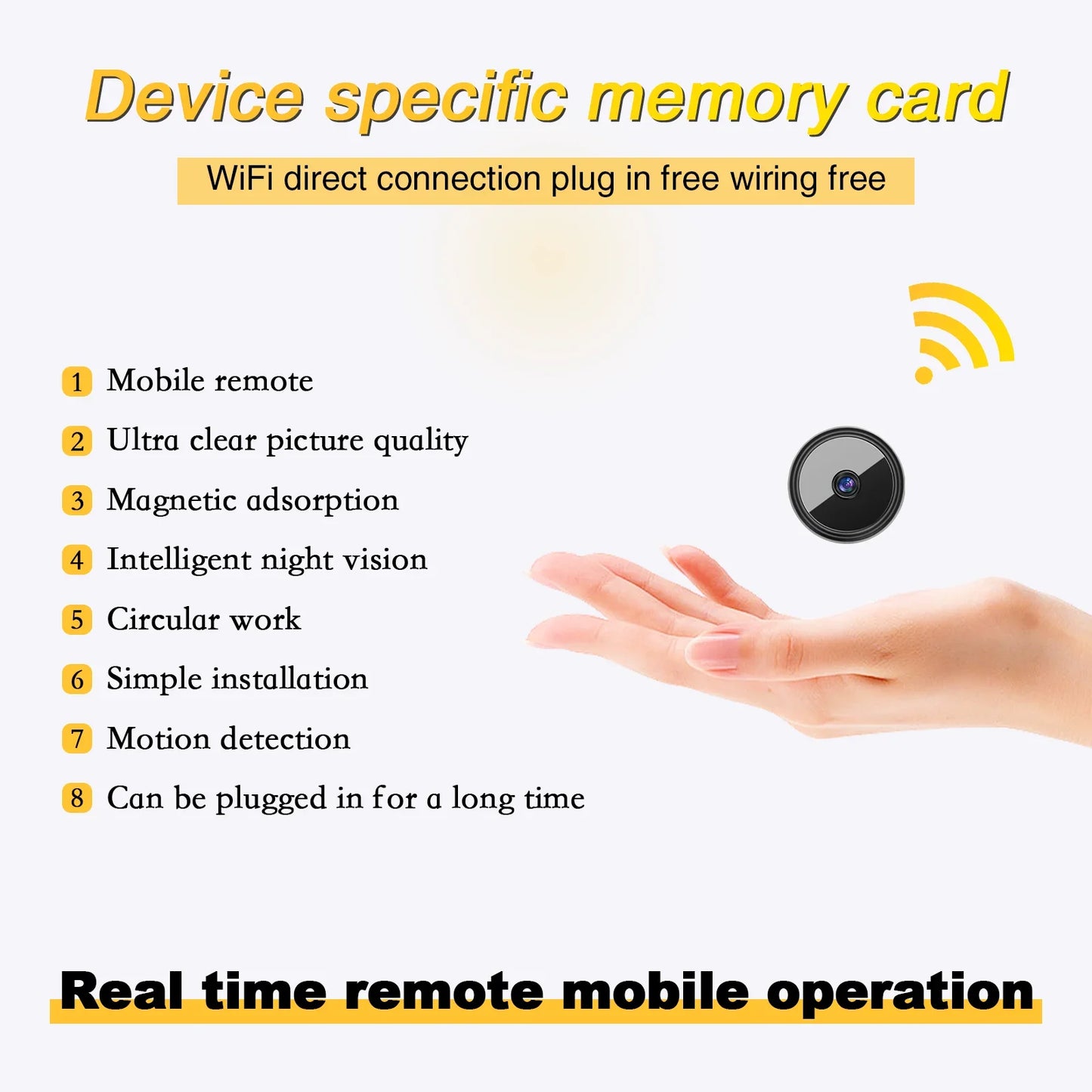 R14  Micro Nanny Cam Infrared Night Vision Two Way Audio Mini Covert Camera Home Apartment Anti Sneak Monitoring