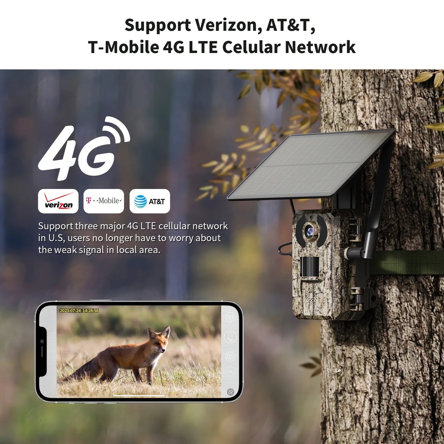 4G LTE Cellular Trail Camera With Live Streaming 2K