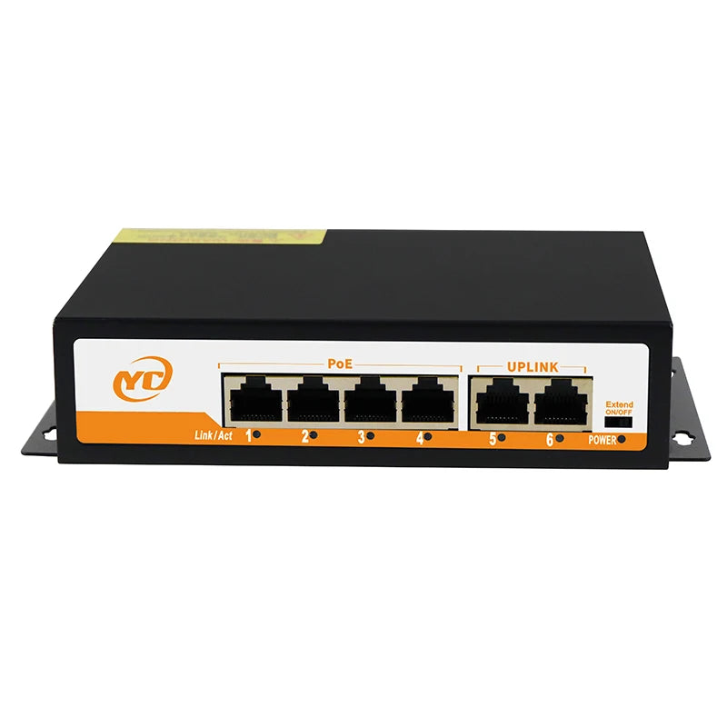 New POE RJ45 Ethernet Switch SFP 48V with for 802.3af/at Uplink Unmanaged Plug and Play,for IP Camera/NVR