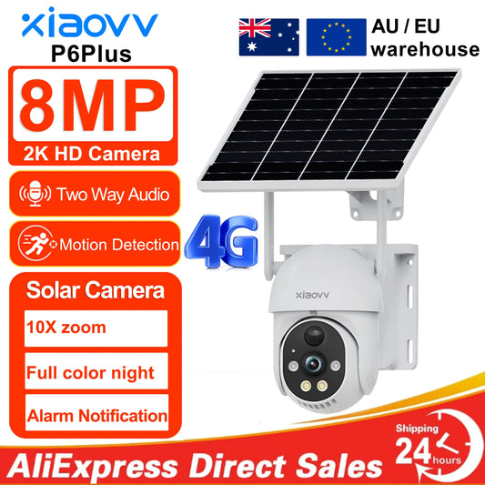 Xiao VV 8MP 4G Wireless Solar PTZ IP65 Camera NightVision