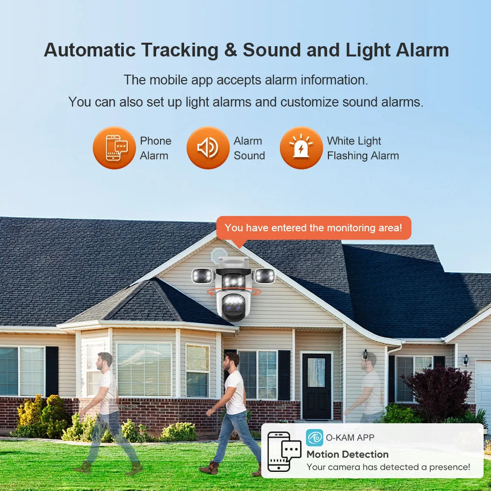 LS VISION 20mp 3 Screens Outdoor Surveillance Camera Wifi Camera 10X Zoom  10k PTZ Auto Tracking Two-way Audio Cctv Cam