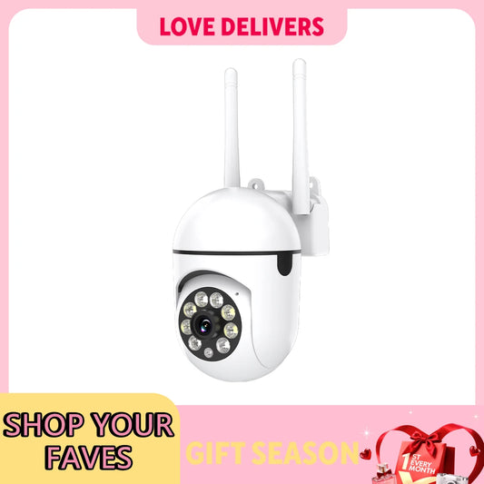 Ease Life APP Wireless 1080P HD Indoor/Outdoor WiFi Security Camera, Color Night Vision, 2-Way Audio, 360° Black Y108