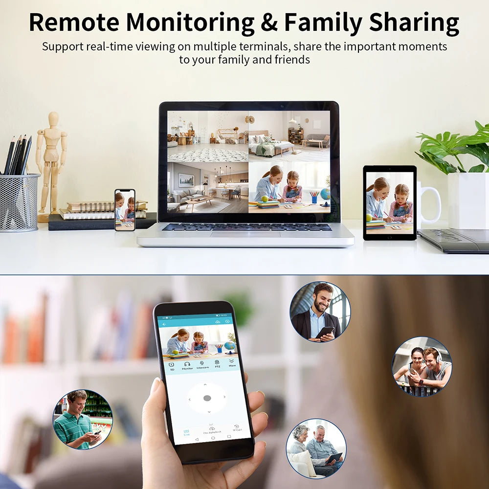 Vstarcam Indoor Security Camera 360 Degree Coverage 1080P Night Vision