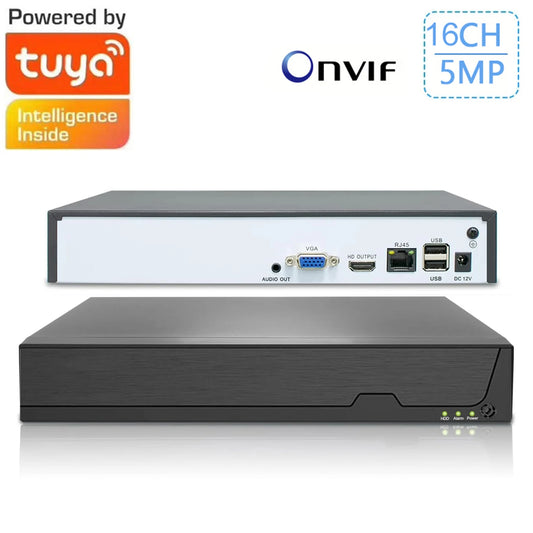 SmartCnet Tuya Onvif 8 Channel NVR H265 Surveillance Recorder