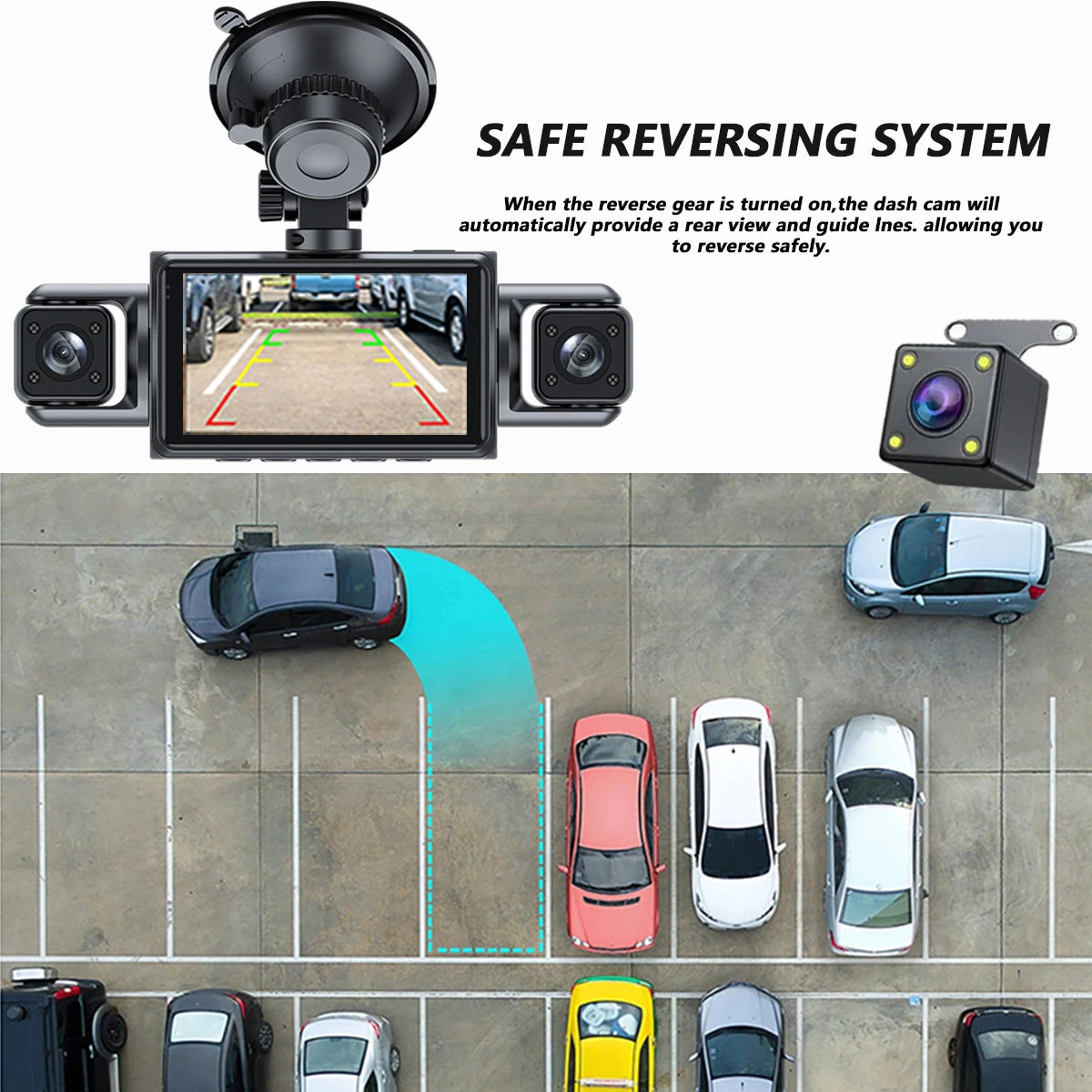 Etymoofox 4-Channel WiFi Dash Cam With 1080p Recording